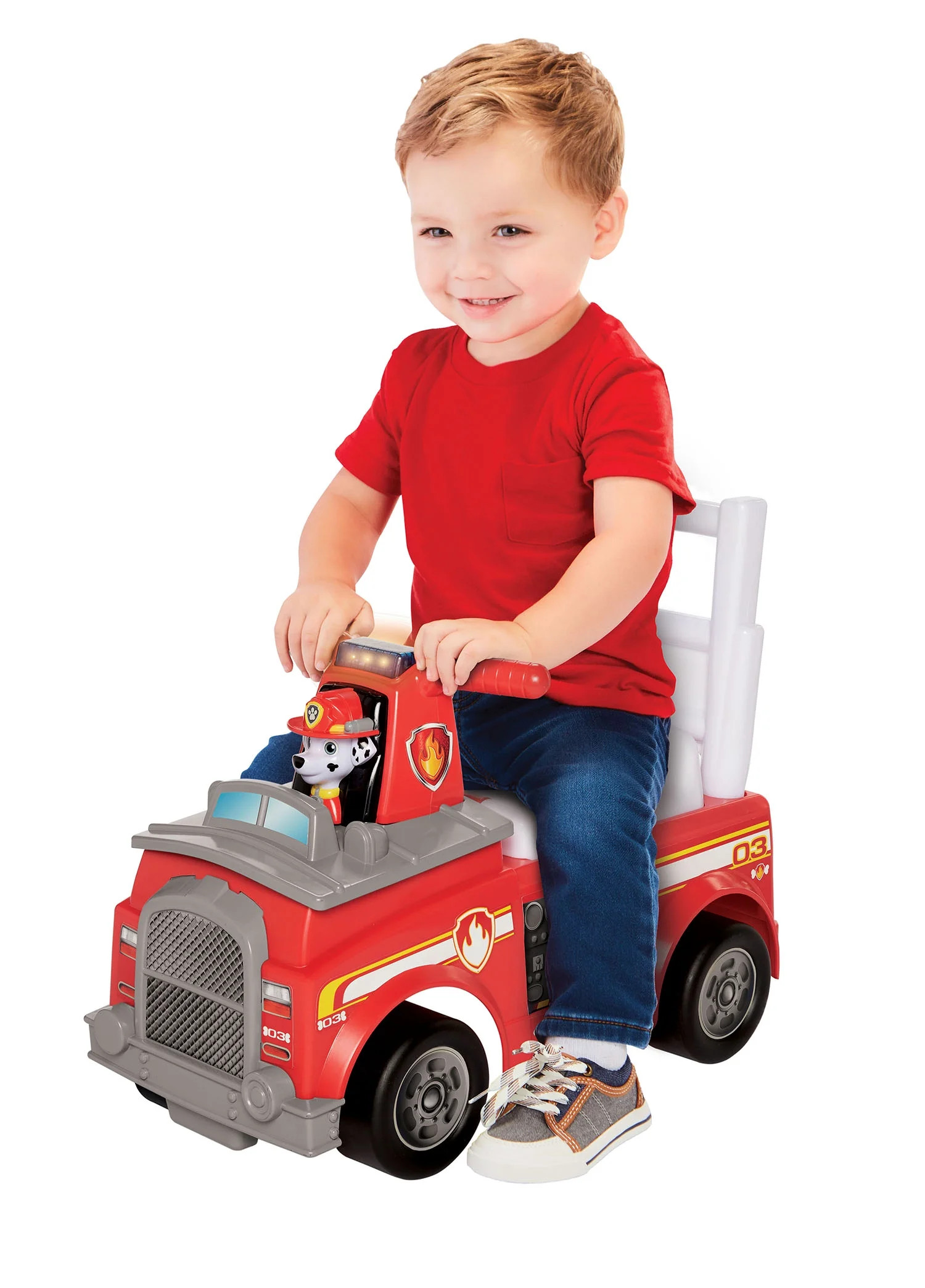 Paw Patrol Marshall Fire Truck Kids' Push Ride-On with Lights and Sounds for Ages 2 to 4 Ages | Walmart (US)