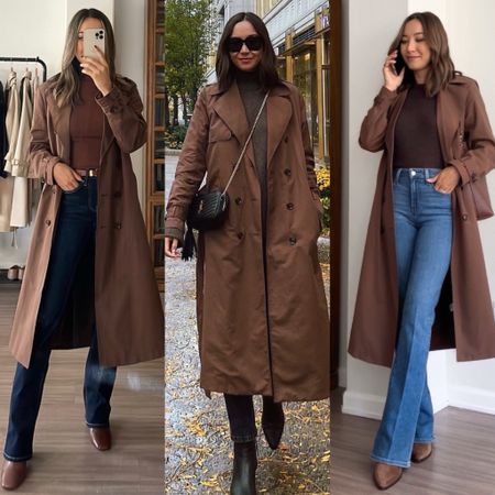 3 ways to style a brown trench coat 

Amazon trench xs 

Fall inspo / fall style / trench coat / jeans / boots 

#LTKfindsunder100 #LTKstyletip #LTKSeasonal