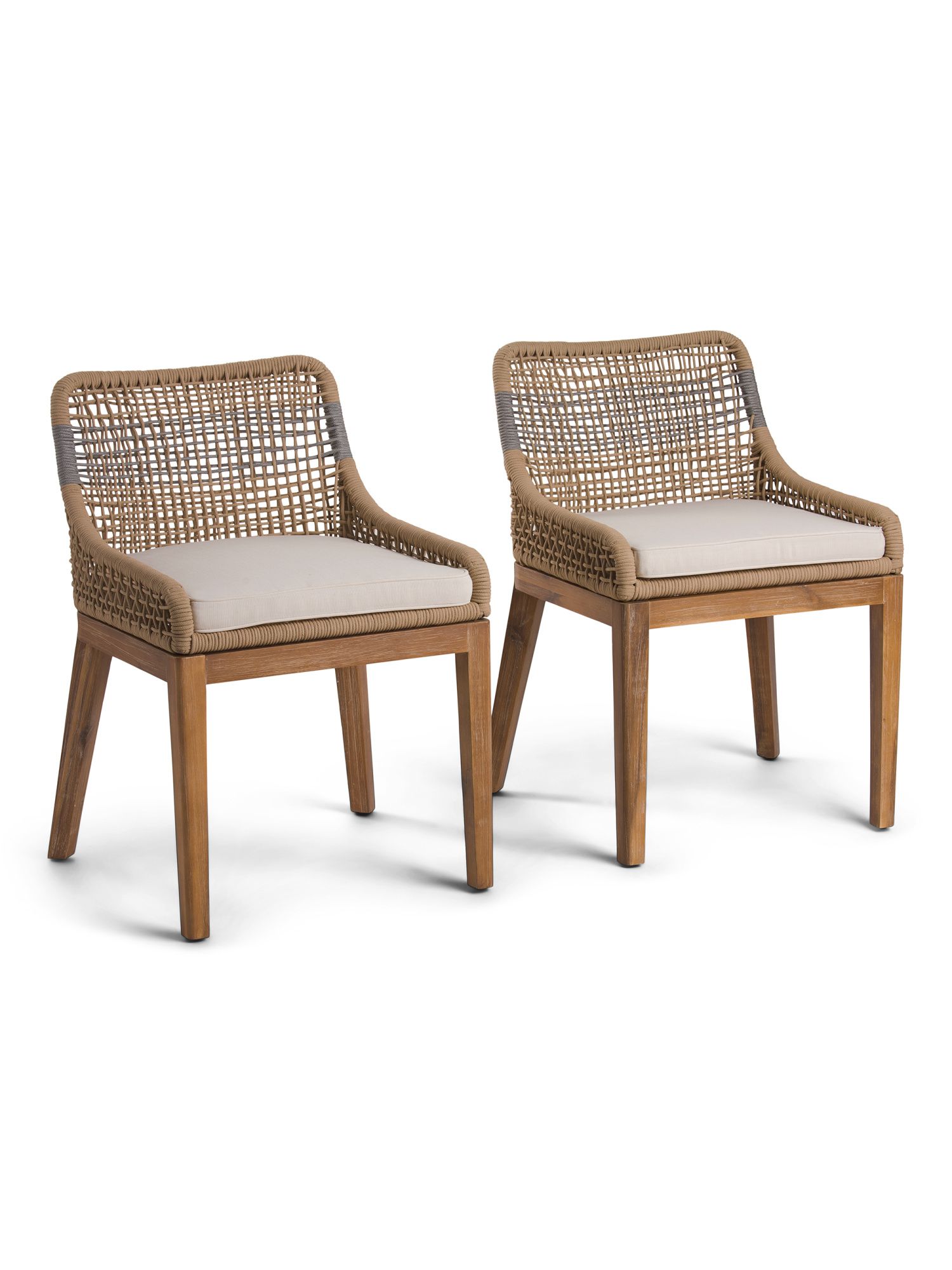 Set Of 2 Woven Striped Dining Chairs | Kitchen & Dining Room | Marshalls | Marshalls