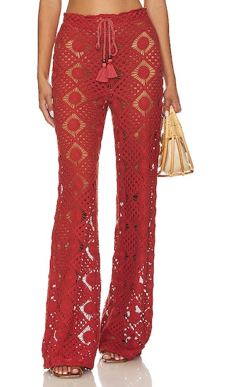 X Revolve Saskia Pant in Rust Brown | Revolve Clothing (Global)