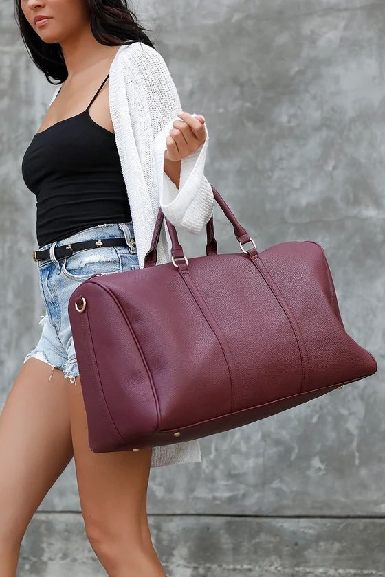 Stay the Night Burgundy Weekender Bag | Lulus (US)