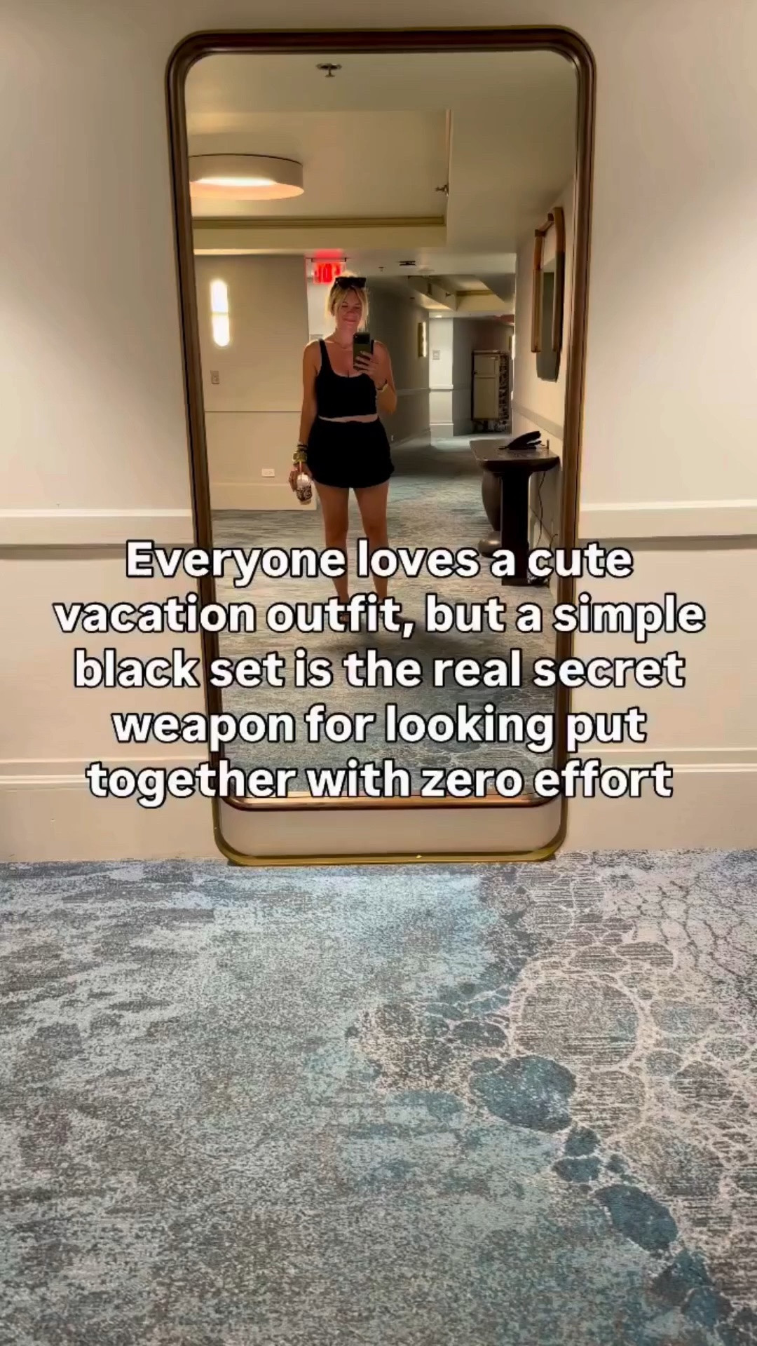 Everyone loves a cute vacation outfit, but a simple black set is the real secret weapon for looking put together with zero effort 👇

Here’s why this was my most worn look in Hawaii:

🖤 It requires zero thought. No coordinating, no second guessing, no “does this go together” — a matching set in black is a complete outfit the second you put it on. Decision fatigue on vacation is real and this eliminates it entirely.

🖤 It goes everywhere. Coffee run, pool deck, quick errand, casual lunch — a black tank and shorts set is appropriate for all of it without changing. One outfit, multiple stops, no overthinking.

🖤 It packs flat and takes up almost no space. When you’re trying to pack light, a matching set is your best friend. Lightweight, wrinkle resistant, and it takes up a fraction of the space of a dress or jeans.

The most worn outfit of my entire Hawaii trip ✨ Black tank + black shorts + Birkenstocks. Simple, comfortable, and on repeat all week. Everything linked below! 👇

#LTKootd #LTKOver40 #LTKTravel

Comment SHOP below to receive a DM with the link to this post on my LTK ⬇ https://liketk.it/6hDKA