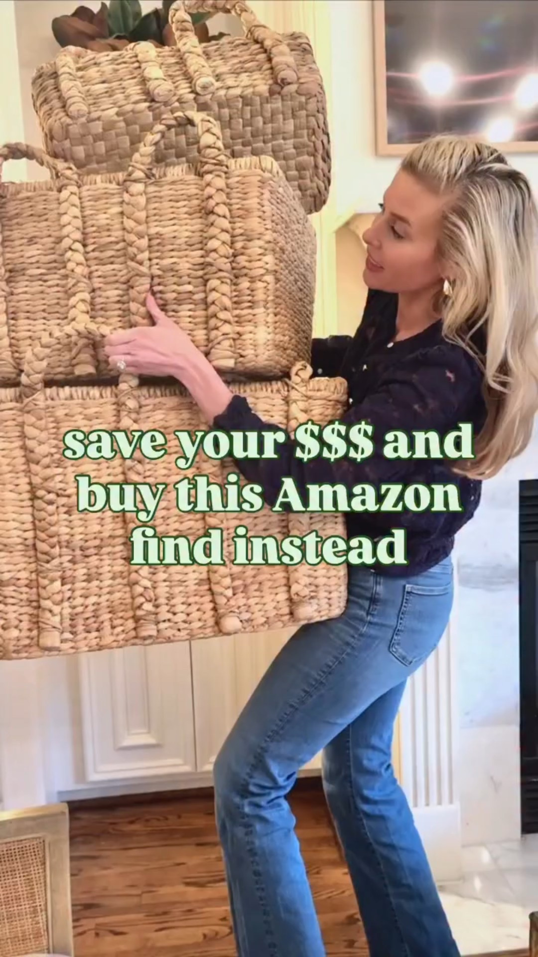 ✨ just unboxed these baskets and they are SO good!! Come in a set of 3 and look $$ but are a great price! Perfect for storage + organization for toys/linens/pillows/towels. Use them for shelf styling or under consoles! Come in 2 color options too! Mine are the “natural”✨

#LTKHome #LTKSaleAlert #LTKSeasonal