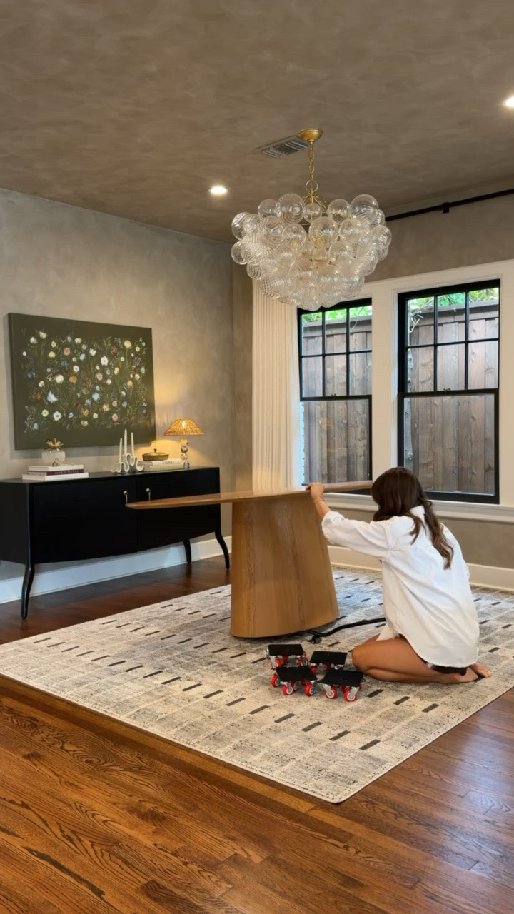 Makes the biggest difference!!! Love our new dining room rug 😍 

Art was commissioned from Mia Lauren & marble lamp is Erica Marie (code: ALOPROFILE will save you 10%)

#LTKHome