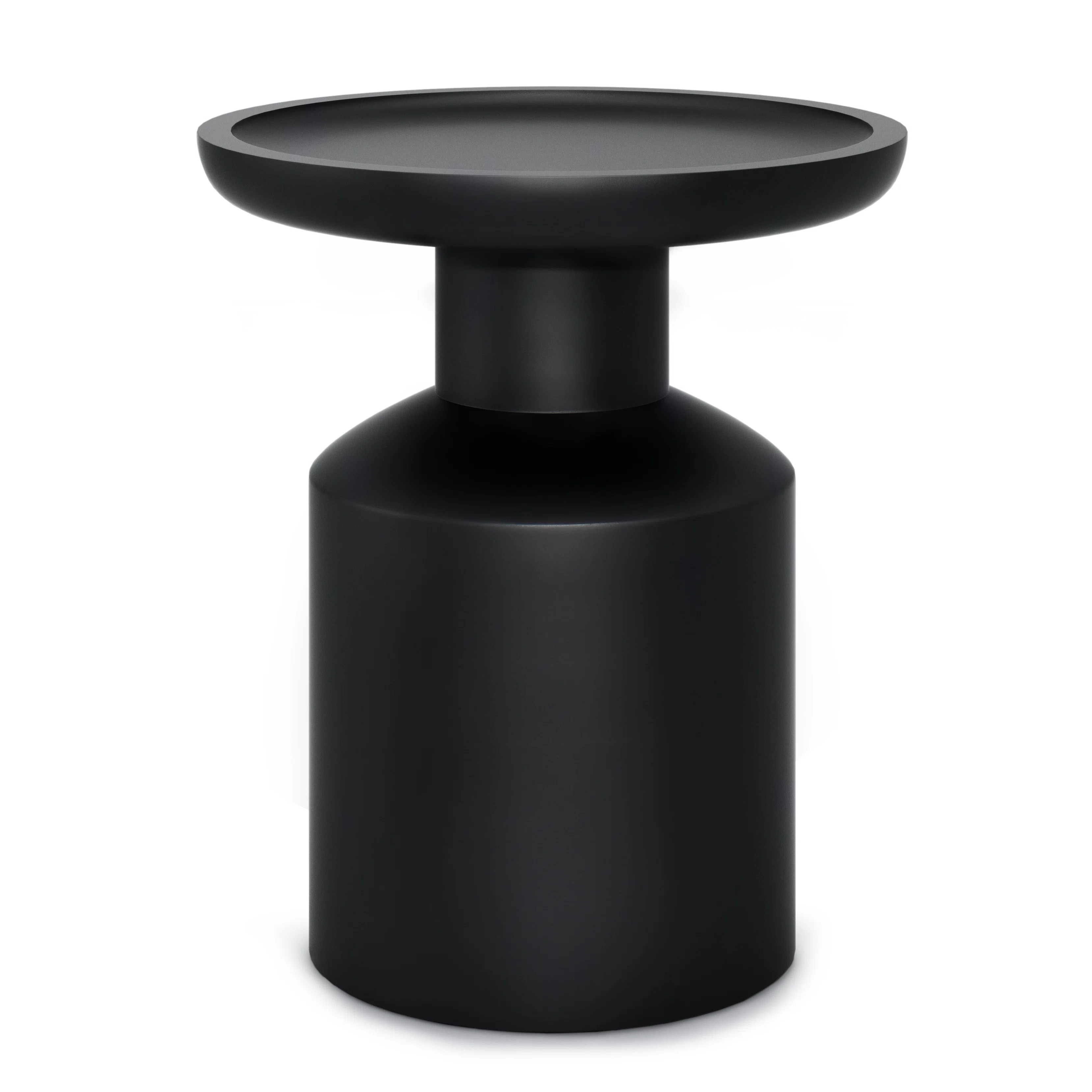 Haynes 16"W Solid Mango Wood Round Boho Accent Table with Sculptural Design | Wayfair North America