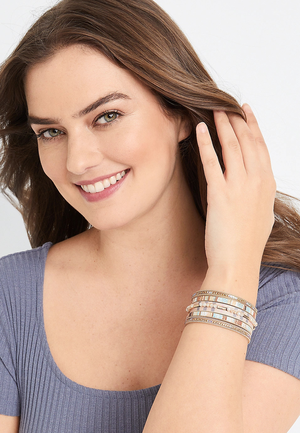 Multi Color Beaded Magnetic Bracelet | Maurices