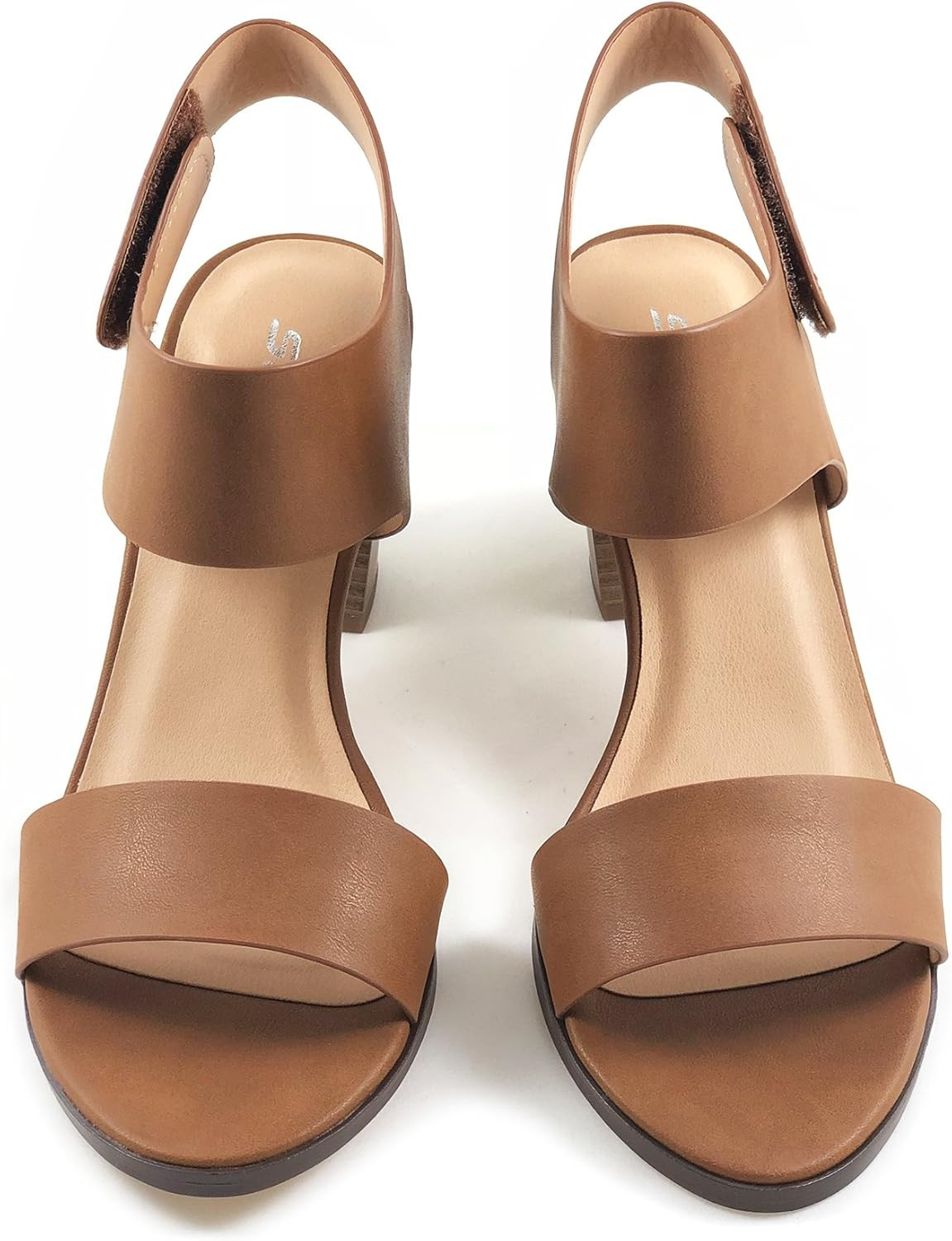 Soda Topshoeave Wait Womens Open Toe Chunky Heel Ankle Strap Shoes Block High Heel Dress Sandals | Amazon (US)