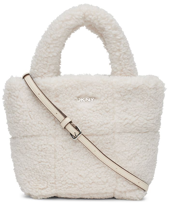 DKNY Poppy Mini Faux Shearling Tote & Reviews - Handbags & Accessories - Macy's | Macys (US)