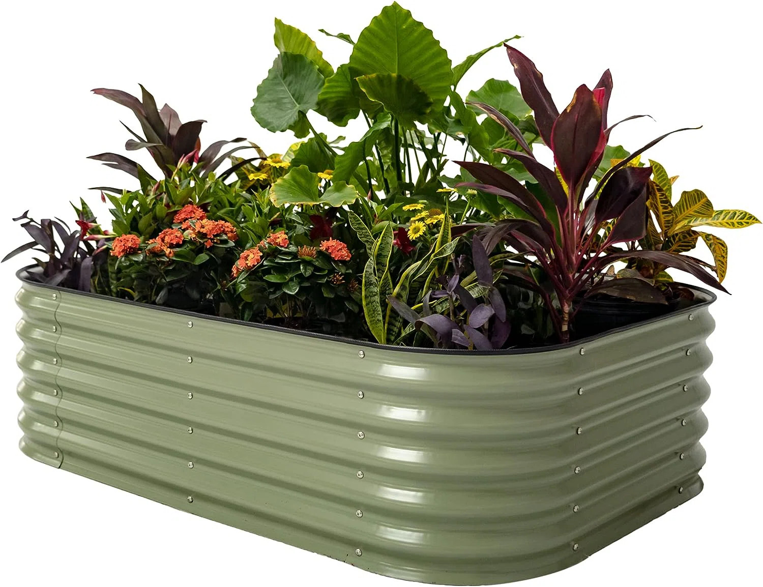 17" Tall 6 In 1 Modular Metal Outdoor Raised Garden Bed | Wayfair North America