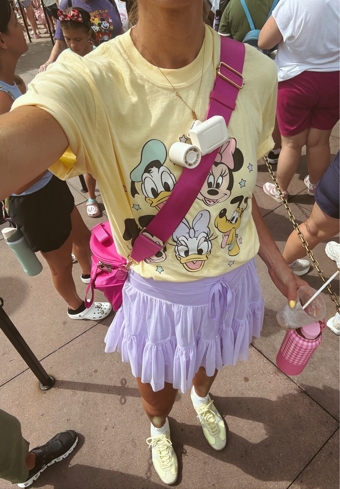 A closeup of my Disney ootd! I’m wearing the long version of this skirt (tall-girl friendly)! 🤍

#LTKootd #LTKTall #LTKmomlife