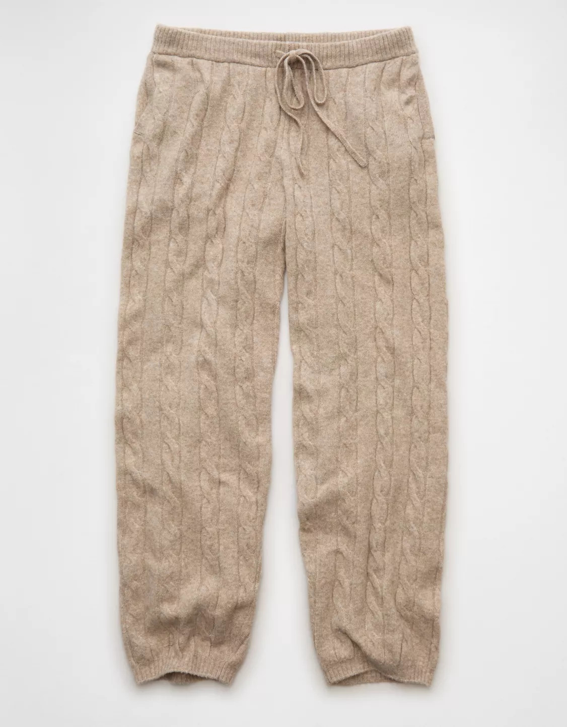 AE High-Waisted Cable Knit Jogger | American Eagle Outfitters (US & CA)