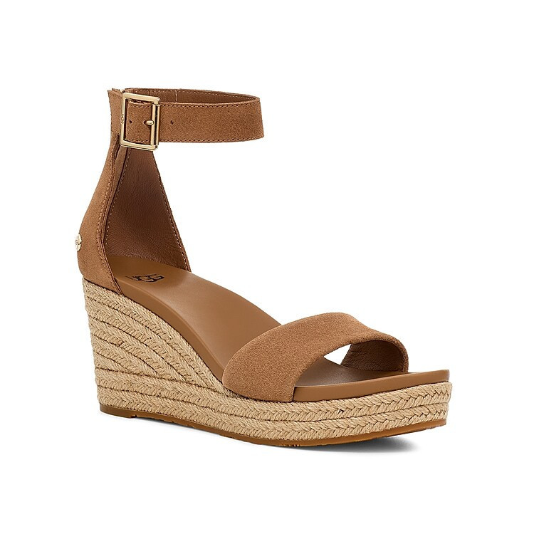 UGG Aylani Espadrille Sandal | Women's | Chestnut | Size 8.5 | Sandals | DSW