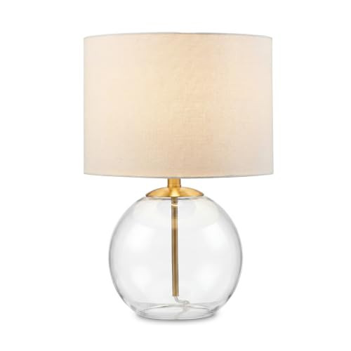 Signature Design by Ashley Samder Contemporary 20.75" Glass Table Lamp, White | Amazon (US)