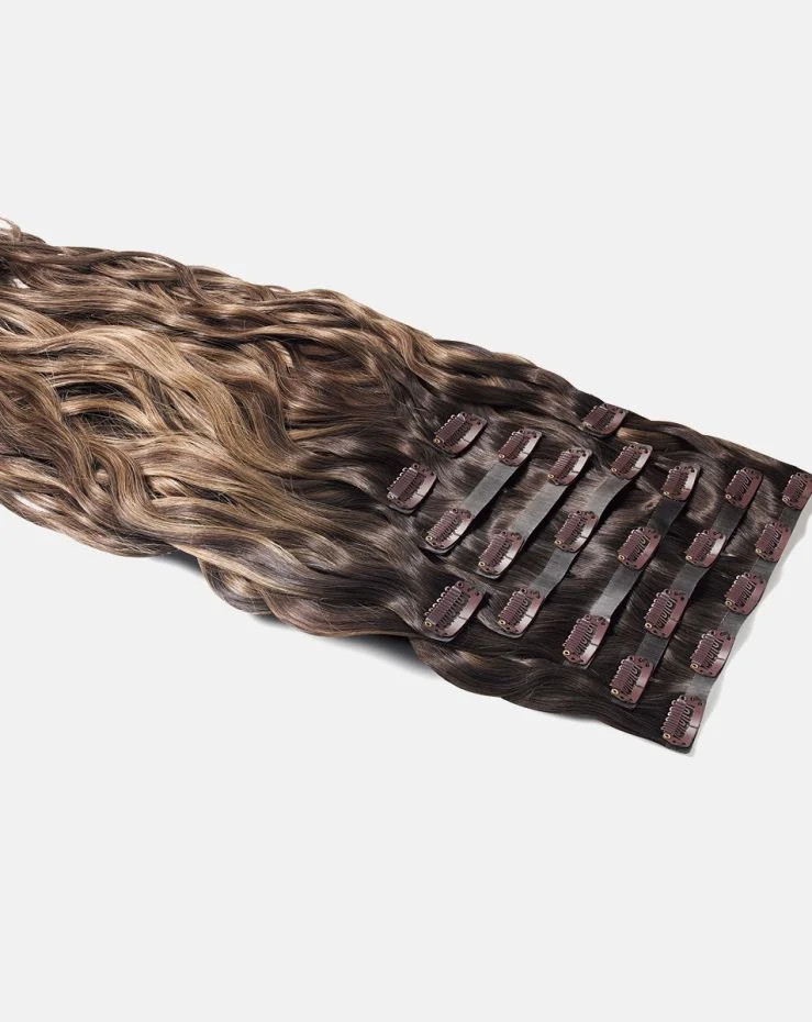 22" Beach Wave Double Hair Set Clip-In Extensions | Beauty Works (UK)