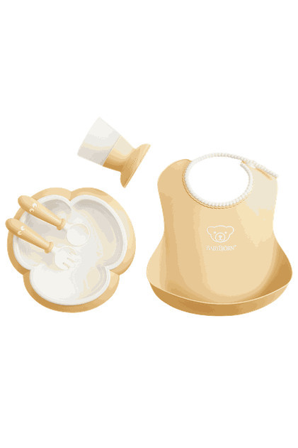 BabyBjörn Baby Dinner Set-Powder Yellow | Curated