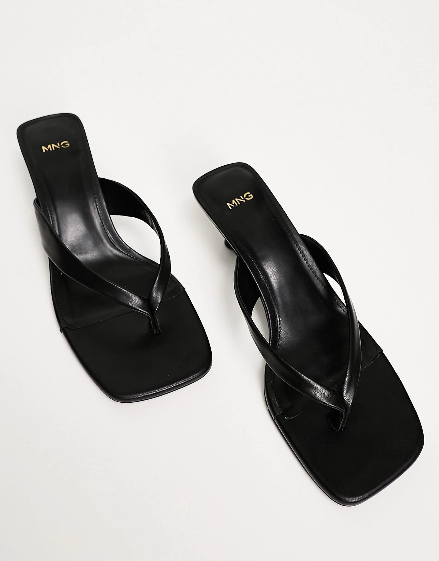 Mango heeled sandals in black | ASOS (Global)