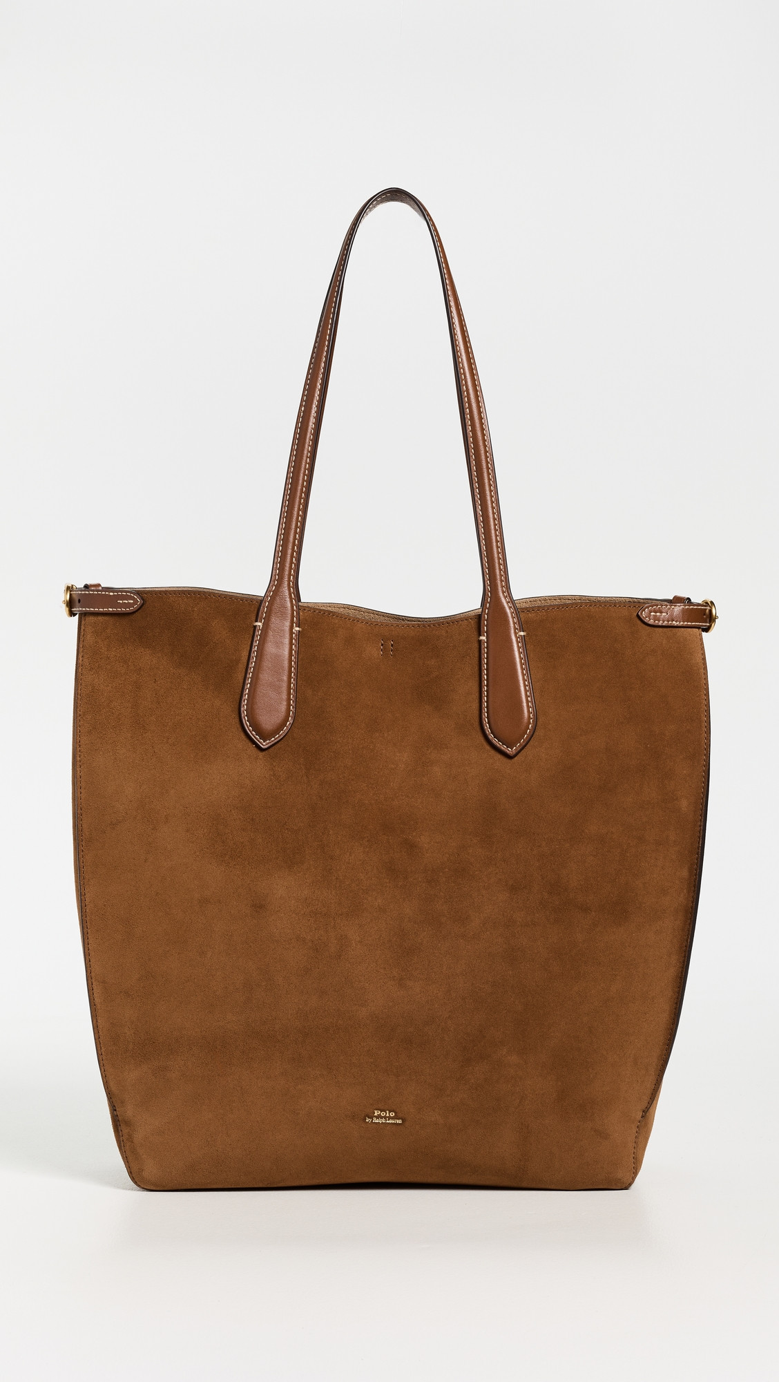 Polo Ralph Lauren Suede/Leather-Bellport North/South Tote CINNAMON/CUOIO One Size | Shopbop