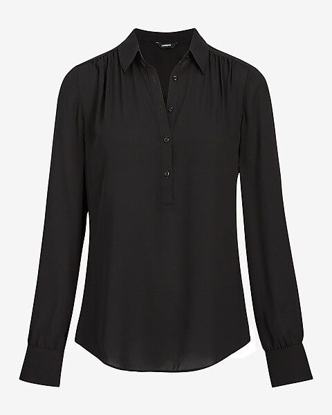 Half Button Up Portofino Shirt | Express