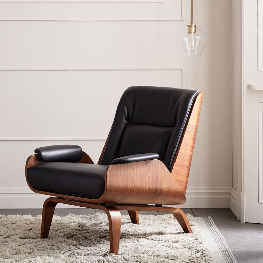 Paulo Bent Ply Leather Chair | West Elm (US)