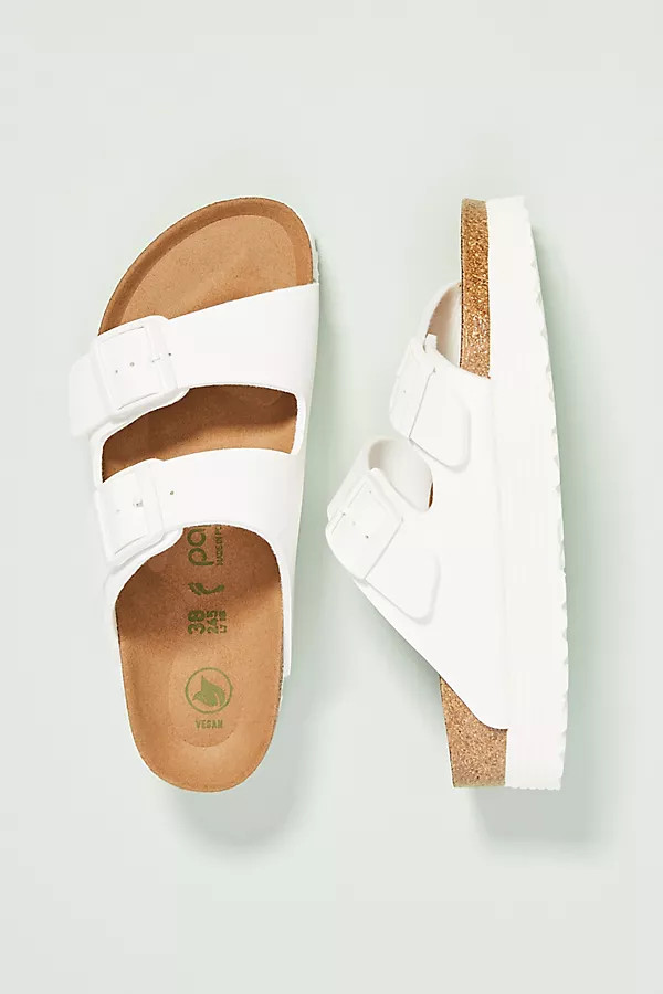 Papillio by Birkenstock Arizona Platform Vegan Sandals By Birkenstock in White Size 42 | Anthropologie (US)