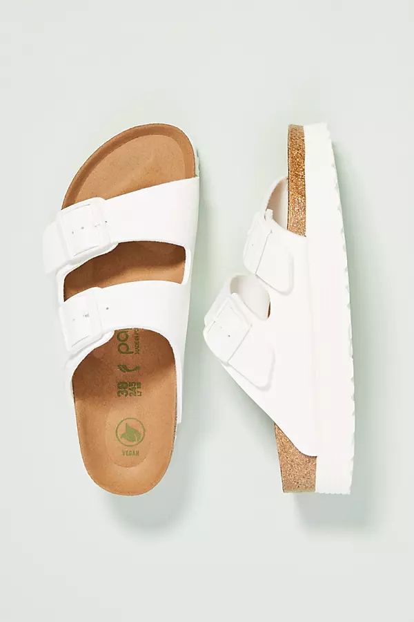 Papillio by Birkenstock Arizona Platform Vegan Sandals By Birkenstock in White Size 40 | Anthropologie (US)