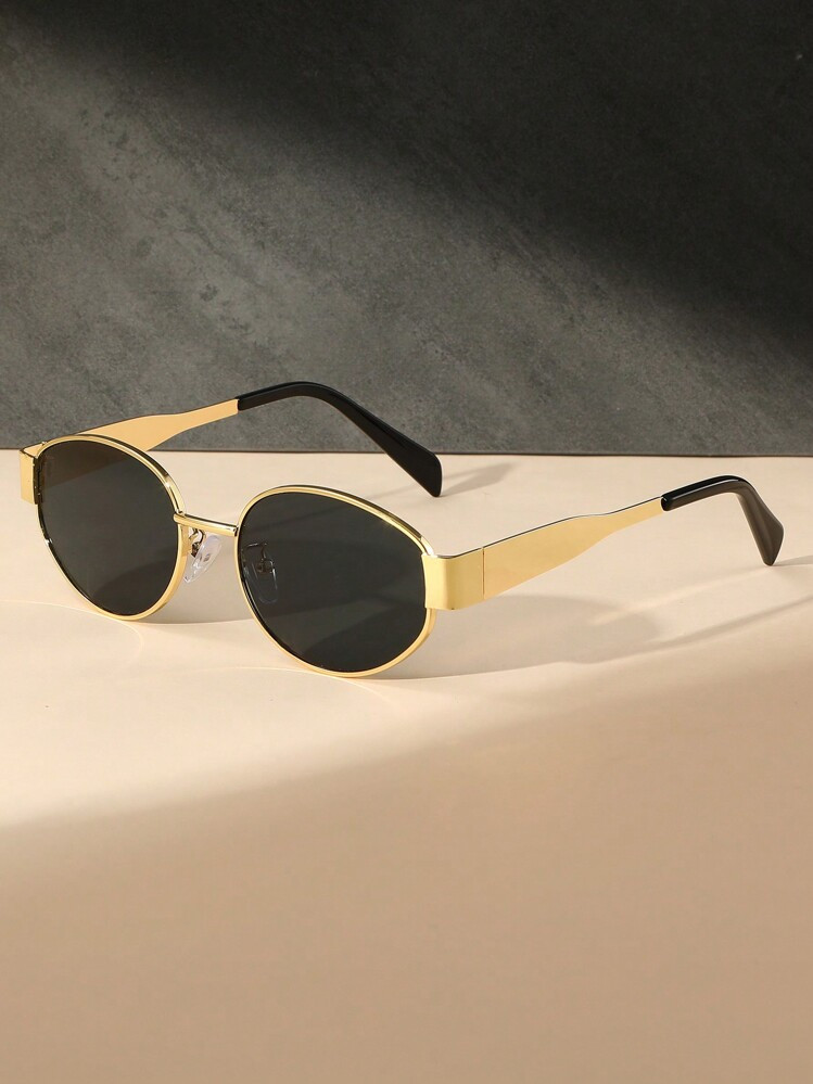 1 Pair Metal Round Fashion Glasses Suitable For Daily Wear, Beach, Outdoor Travel Beach Accessori... | SHEIN