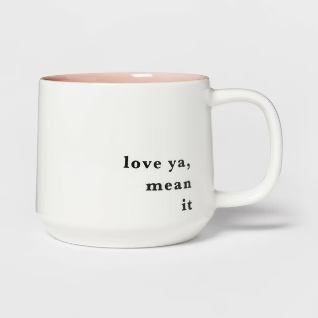 16oz Stoneware Love Ya Mean It Color Splash Mug - Threshold™ | Target