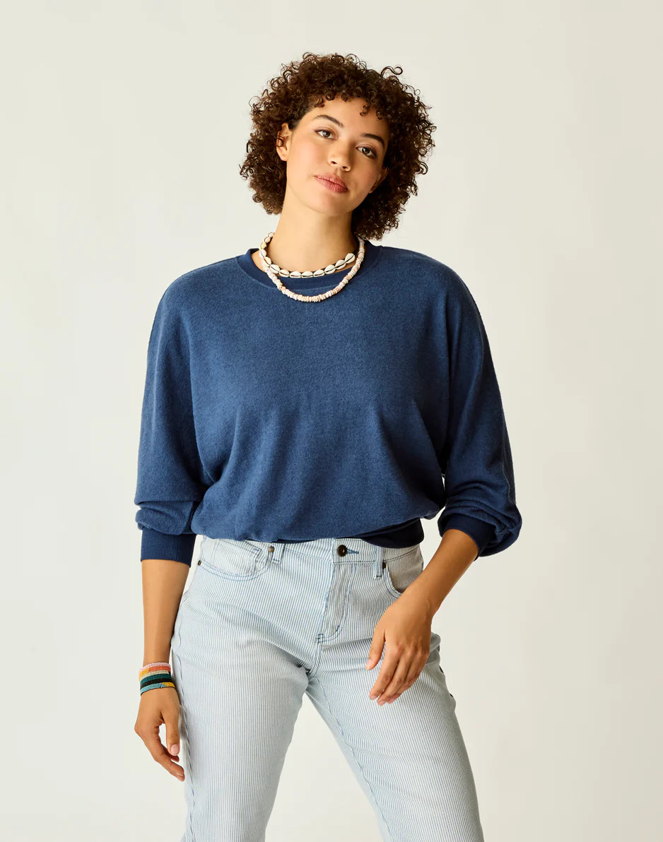 Anneke Supersoft Dolman: Navy Heather | Carve Designs