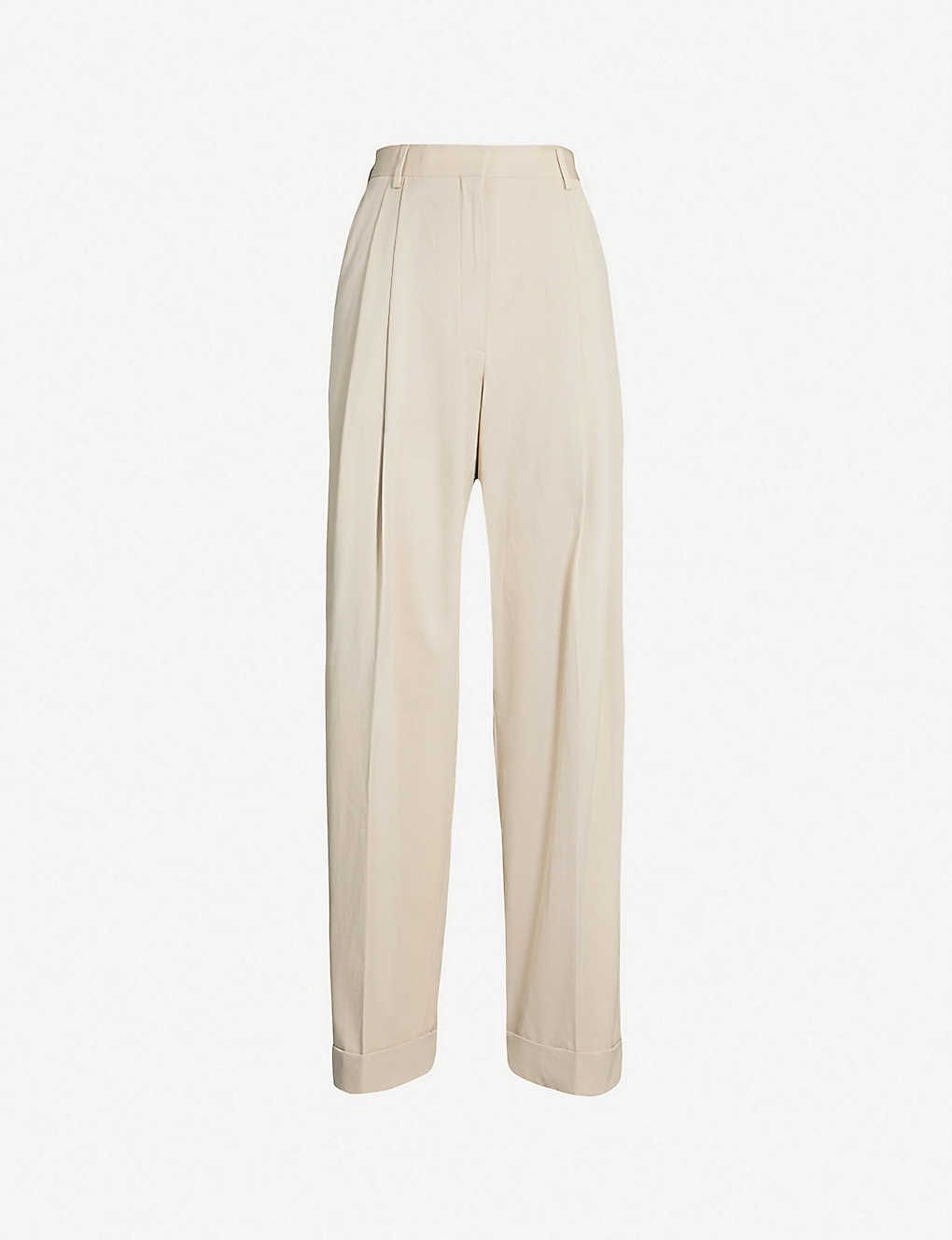 Wide-leg cotton trousers | Selfridges