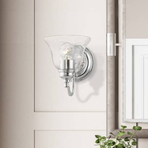 Moreland 1 Light Polished Chrome Vanity Sconce | Lamps Plus