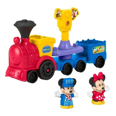 Fisher-Price Little People DISNEY Jr Mickey & Minnie Musical Train Toddler Toy with 2 Figures | Walmart (US)