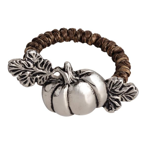 Metal Pumpkin Napkin Rings | Mud Pie