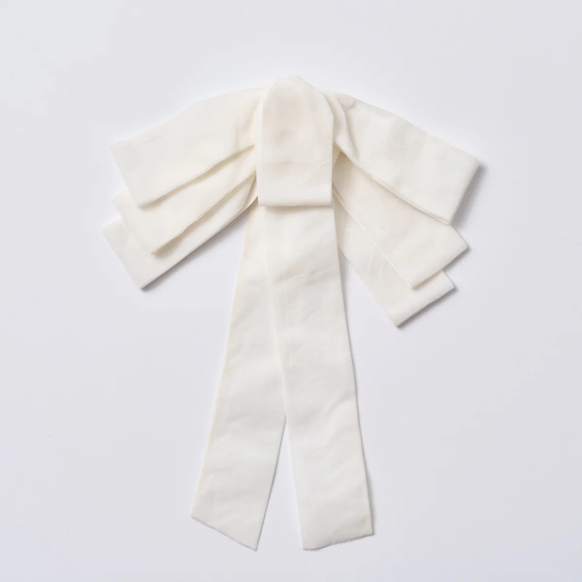 Snow White Velvet Lux Hand-Tied Drape Loop Bow | Darby Creek Trading