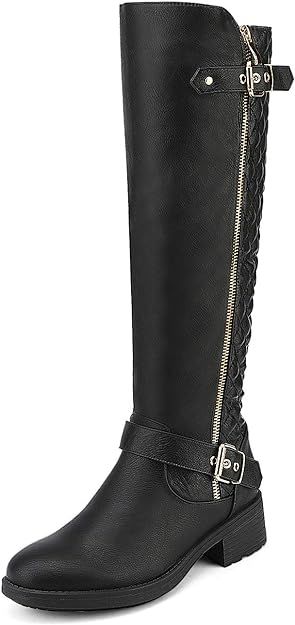 DREAM PAIRS Women's Wide Calf Comfortable Winter Knee High Boots | Amazon (US)