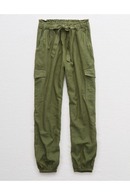 Aerie Cargo Jogger Women's Succulent Olive S | American Eagle Outfitters (US & CA)