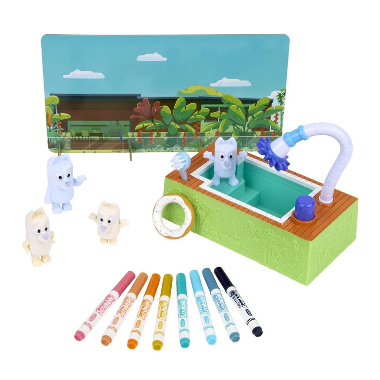 Crayola Scribble Scrubbie Pets Bluey Poolside Playset, Easter Basket Essential,  Bluey Toy for Ki... | Walmart (US)