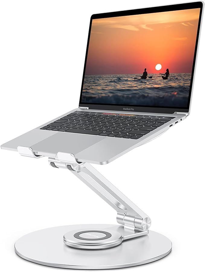 Adjustable Laptop Stand with 360 Rotating Base, OMOTON Ergonomic Laptop Riser for Collaborative W... | Amazon (US)