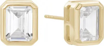 Shashi Emerald Cut Cubic Zirconia Stud Earrings | Nordstrom | Nordstrom