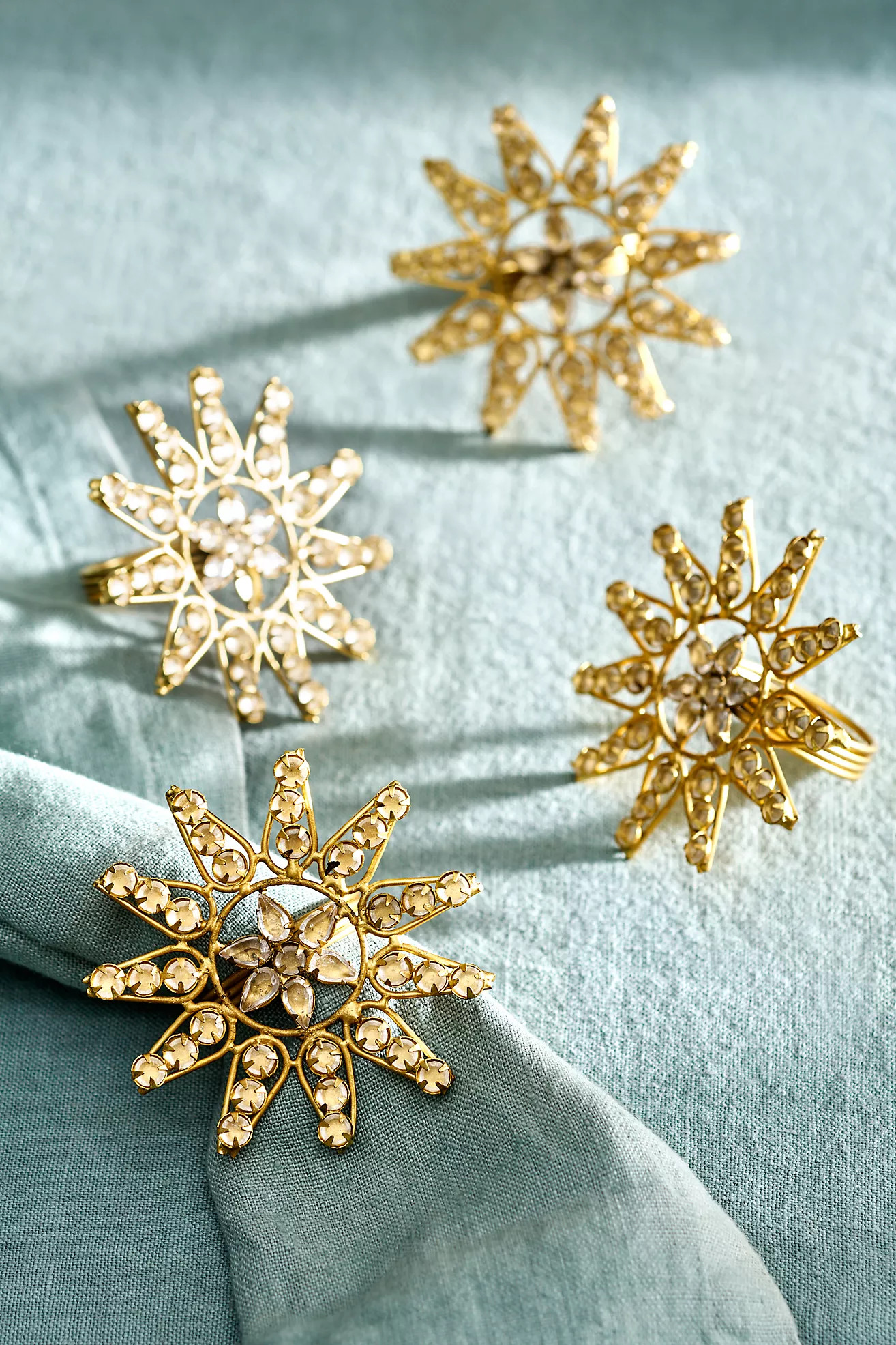 Flower Napkin Rings, Set of 4 | Anthropologie (US)