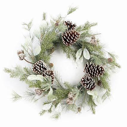 Napa Home & Garden Whitewash Jingle Bell 24" Wreath | Amazon (US)