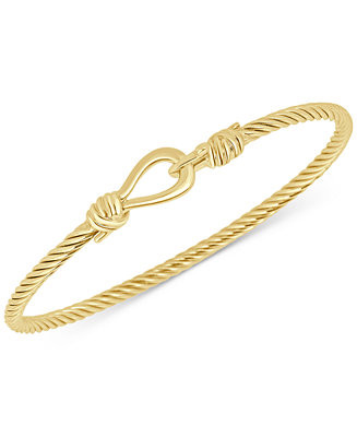 Torchon Knot Bangle Bracelet in 14k Gold-Plated Sterling Silver | Macy's