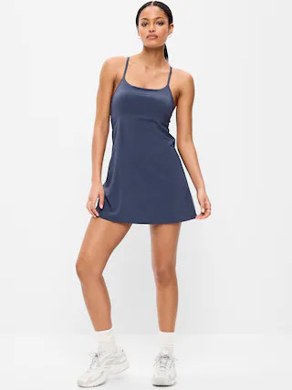 Stretch Woven Racerback Tennis Dress | Old Navy (US)