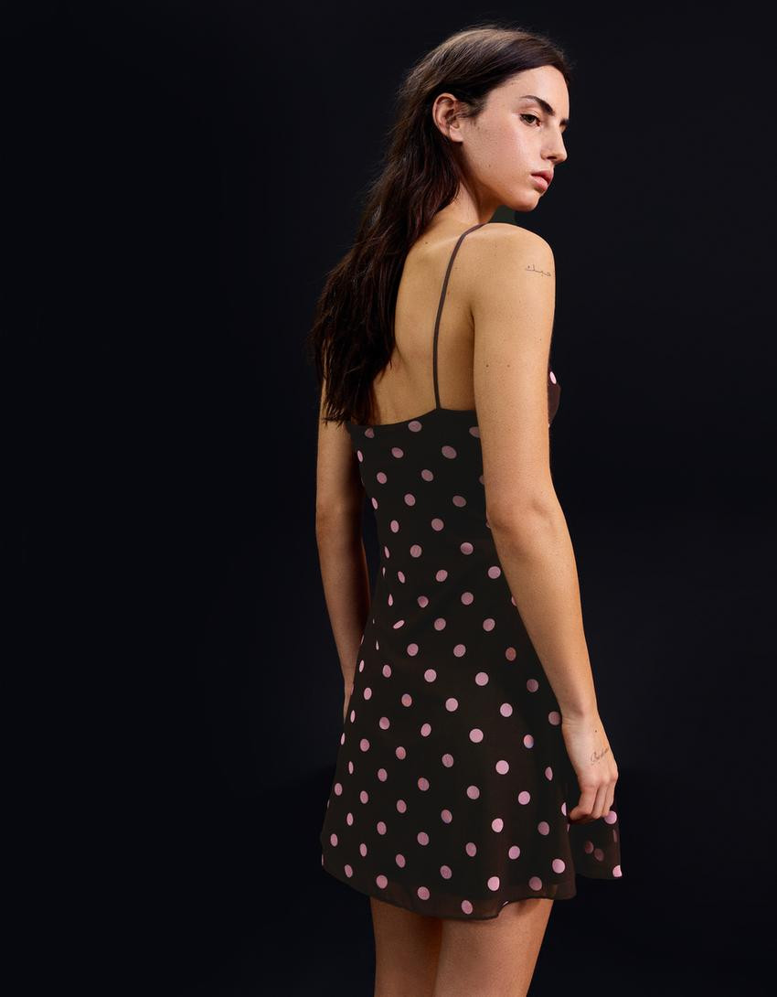 Mini dress with tulle straps - BERSHKA LOVERS - Women | Bershka UK