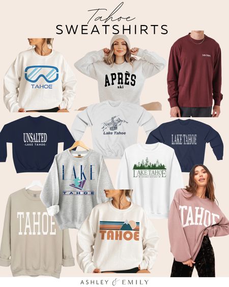 Tahoe sweatshirts we love - graphic sweatshirts - oversized sweatshirts - Lake Tahoe 

#LTKFind #LTKSeasonal #LTKtravel