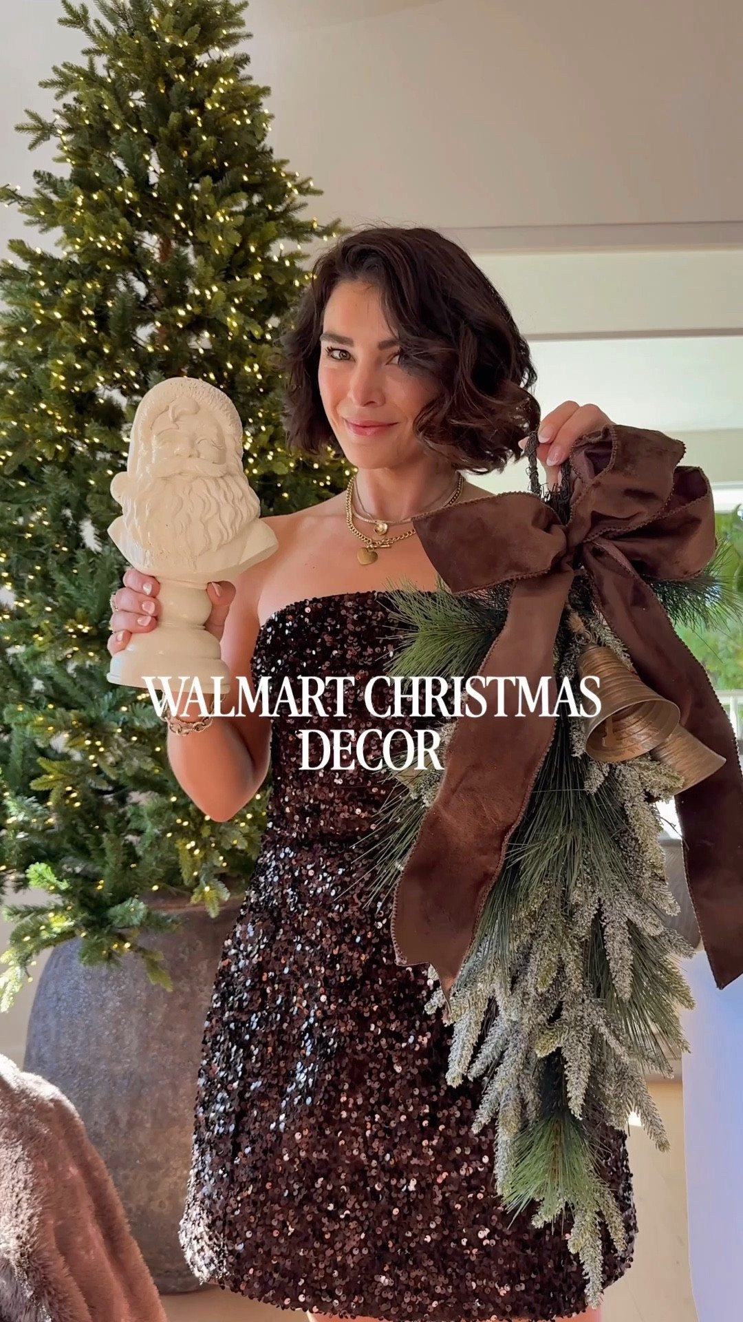 Walmart Christmas decor. Brown Christmas decor. Neutral Christmas decor. Ralph Lauren Christmas decor aesthetic. #meandmrjones 

#LTKHome #LTKSeasonal #LTKFindsUnder100