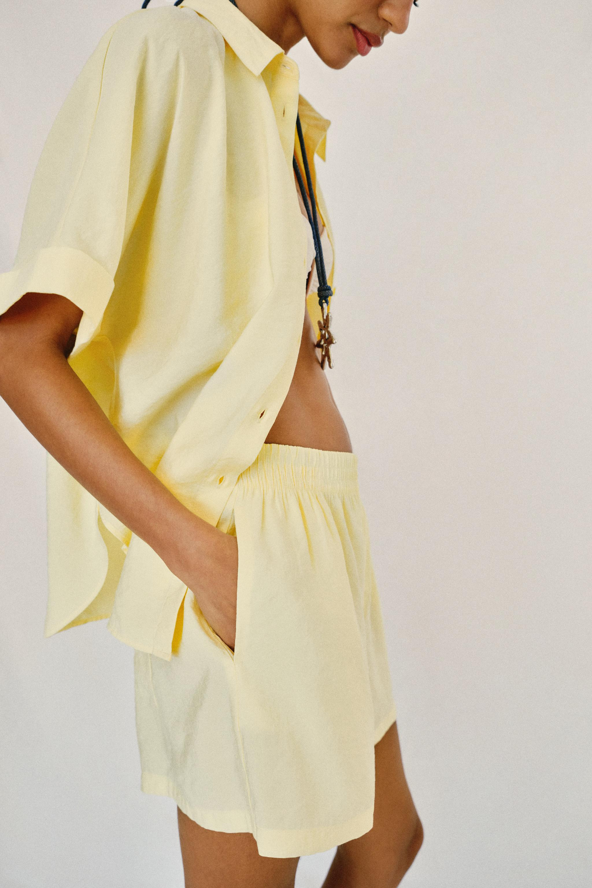 FLOWY SHORT SLEEVE SHIRT | Zara US