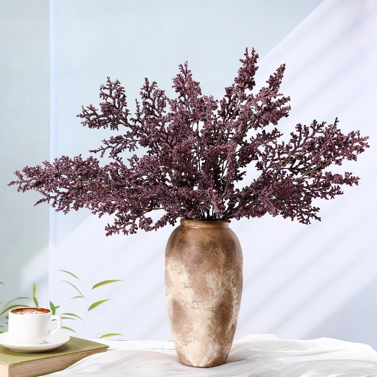 4 Pcs 30 Inch Dusty Plum Sedum Berry Stem for Vase Artificial Faux Rusty Plum Pick Branch Spray F... | Amazon (US)