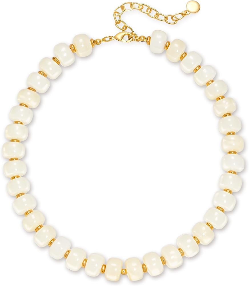 Trinckle Chunky Beaded Necklaces for Women, Colorful and White Beaded Necklaces for Summer, Adjus... | Amazon (US)