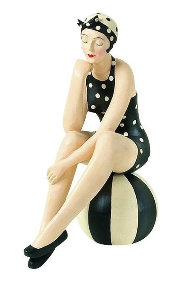 1920's Bathing Beauty Figurine in Polka Dot Suit on Beach | Etsy | Etsy (US)