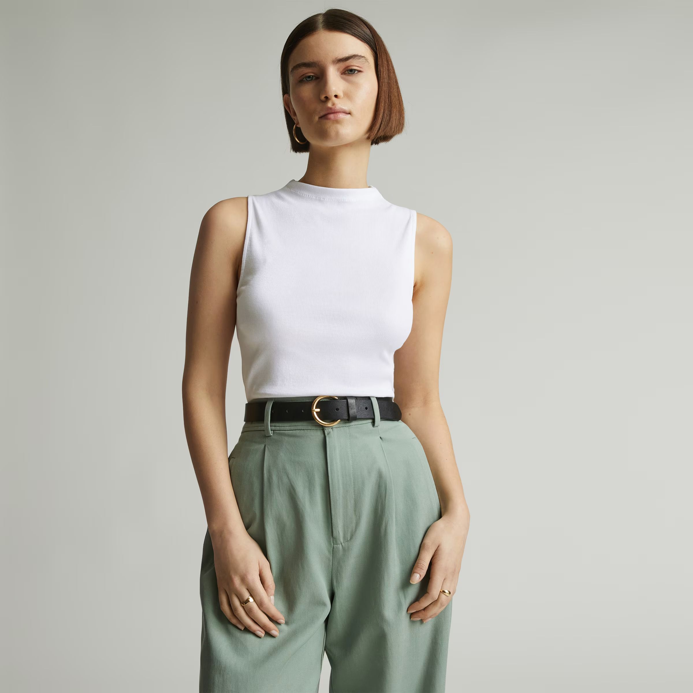 The Supima® Micro-Rib Funnel-Neck Tank$404.9 (32 Reviews)4.9 out of 5 stars. 32 reviews | Everlane